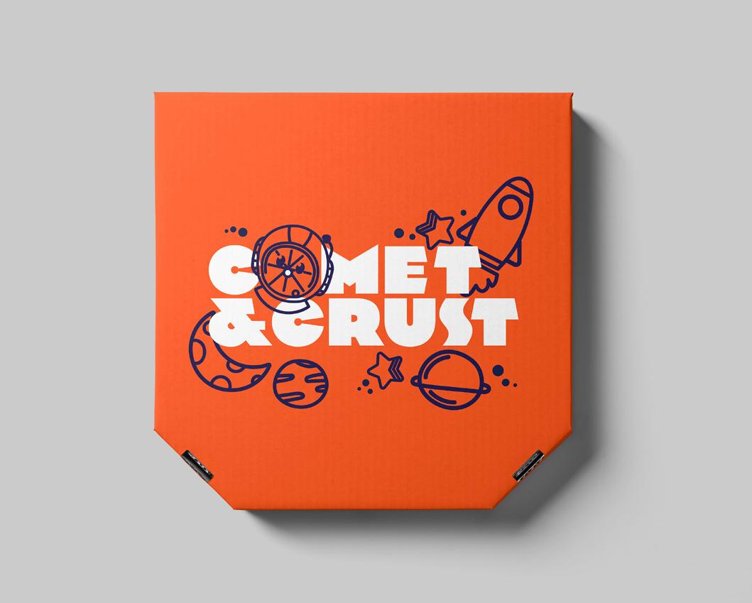 Angelique Ronca ’24, Design Major, Graphic Design: Brand Experience class, pizza company branding, Fall 2023